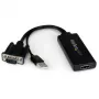 StarTech.com VGA–HDMI adapteris ar USB audio un barošanu – pārnēsājams VGA–HDMI pārveidotājs – 1080p