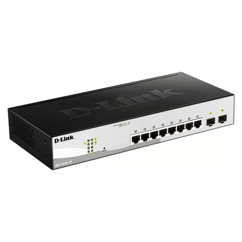 D-Link 10 portu Gigabit viedais pārvaldāmais komutators ar 2 SFP portiem