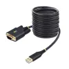 StarTech.com 10 pēdu (3 m) USB–seriālais adaptera kabelis, COM saglabāšana, maināmas skrūves/uzgriežņi, USB-A uz DB9 RS232, FTDI IC, ESD aizsardzība, Windows/macOS/Linux