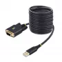 StarTech.com 10 pēdu (3 m) USB–seriālais adaptera kabelis, COM saglabāšana, maināmas skrūves/uzgriežņi, USB-A uz DB9 RS232, FTDI IC, ESD aizsardzība, Windows/macOS/Linux