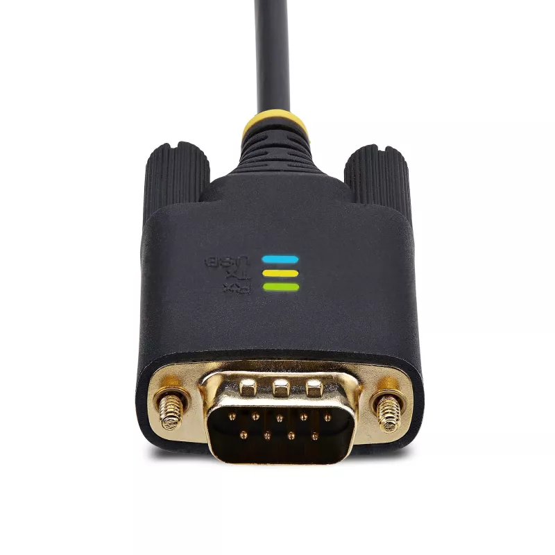 StarTech.com 10 pēdu (3 m) USB–seriālais adaptera kabelis, COM saglabāšana, maināmas skrūves/uzgriežņi, USB-A uz DB9 RS232, FTDI IC, ESD aizsardzība, Windows/macOS/Linux