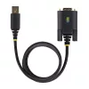 StarTech.com 10 pēdu (3 m) USB–seriālais adaptera kabelis, COM saglabāšana, maināmas skrūves/uzgriežņi, USB-A uz DB9 RS232, FTDI IC, ESD aizsardzība, Windows/macOS/Linux