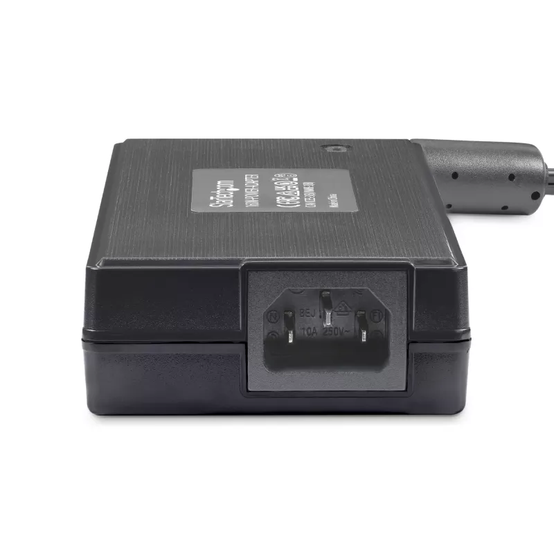 StarTech.com 160W universālais līdzstrāvas barošanas adapteris (24V/6.6A), 1,2m 2-vadu vads, 2/3 kontaktu spaiļu bloki, 100-240V maiņstrāvas/līdzstrāvas ārējais barošanas avots rūpnieciskiem USB centrmezgliem, NA/UK/EU/ANZ