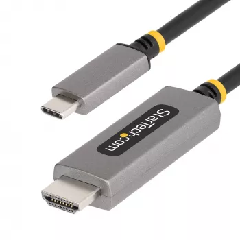 StarTech.com 10 pēdu (3 m) USB-C uz HDMI adaptera kabelis, 8K 60 Hz, 4K 144 Hz, HDR10, USB Type-C uz HDMI 2.1 video pārveidotāja kabelis, USB-C DP Alt režīms/USB4/Thunderbolt 3/4 saderīgs – USB-C klēpjdators ar HDMI monitoru