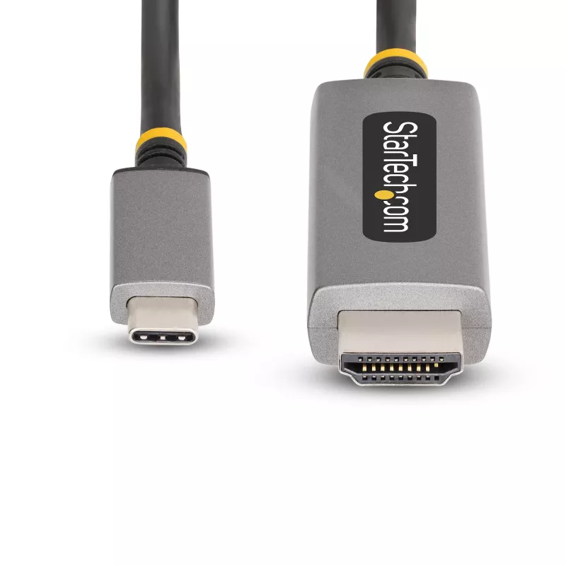 StarTech.com 10 pēdu (3 m) USB-C uz HDMI adaptera kabelis, 8K 60 Hz, 4K 144 Hz, HDR10, USB Type-C uz HDMI 2.1 video pārveidotāja kabelis, USB-C DP Alt režīms/USB4/Thunderbolt 3/4 saderīgs – USB-C klēpjdators ar HDMI monitoru