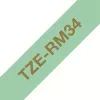 Brother TZE-RM34 etiķešu lente Zelts uz piparmētru krāsas