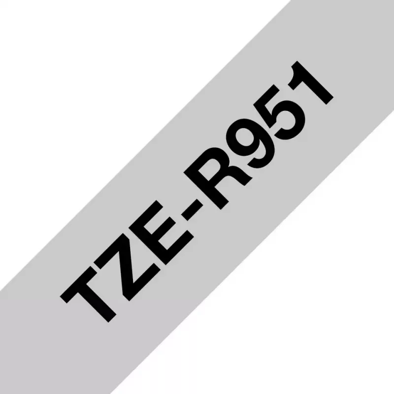 Brother TZE-R951 lente etiķešu izgatavošanai Melns uz sudrabaina