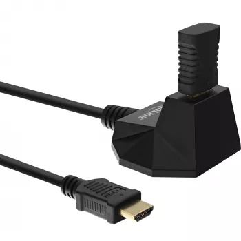 InLine HDMI Station, HS HDMI kabelis ar Ethernet, vīr./sie., melns, zelta kontakti, 3 m