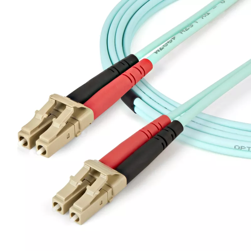 StarTech.com 1m (3ft) LC/UPC uz LC/UPC OM4 daudzmodu optiskās šķiedras kabelis, 50/125µm LOMMF/VCSEL Zipcord šķiedra, 100G, zemi ievades zudumi - LSZH optiskās šķiedras savienotājvads