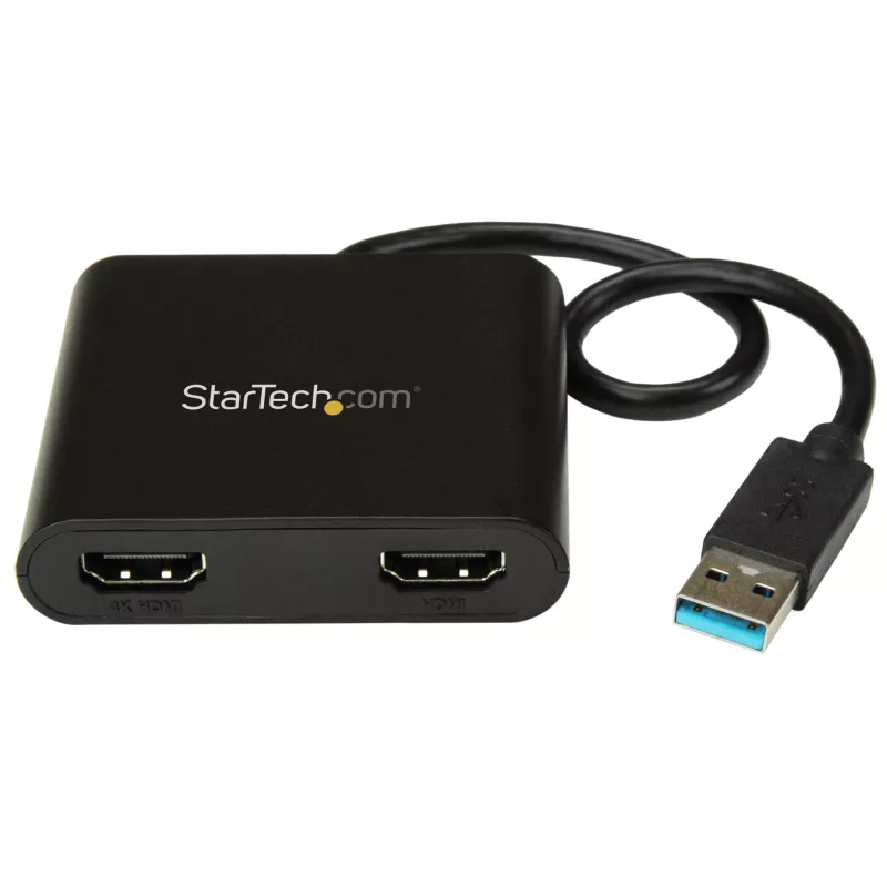 StarTech.com USB 3.0 uz divu HDMI adapteri, USB uz 2x HDMI monitora pārveidotājs Windows (nav atbalsta macOS/ChromeOS/Linux) - TAA
