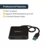 StarTech.com USB 3.0 uz divu HDMI adapteri, USB uz 2x HDMI monitora pārveidotājs Windows (nav atbalsta macOS/ChromeOS/Linux) - TAA