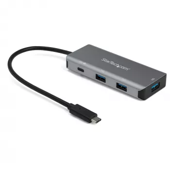 StarTech.com 4 Portu USB C centrmezgls (10 Gbps) uz 3x USB-A un 1x USB-C – 100 W jaudas padeve ar caurlaides uzlādi – pārnēsājams USB 3.2 Gen 2 Type-C klēpjdatora adapteris – darbojas ar TB3~4