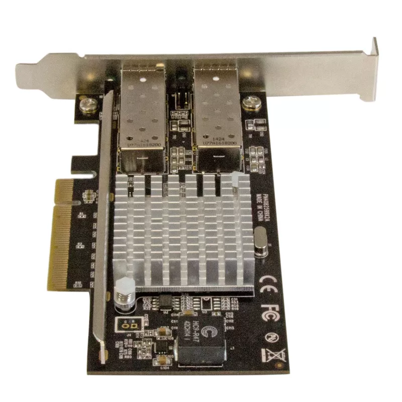 StarTech.com 2 portu 10G optiskā tīkla karte ar atvērtiem SFP+ slotiem — PCIe, Intel mikroshēmojums