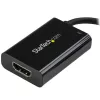 StarTech.com USB C uz HDMI 2.0 adapteris ar strāvas padevi - 4K 60Hz USB Type-C uz HDMI displeja video pārveidotājs - 60W PD caurlaides uzlādes ports - Thunderbolt 3 saderīgs - melns