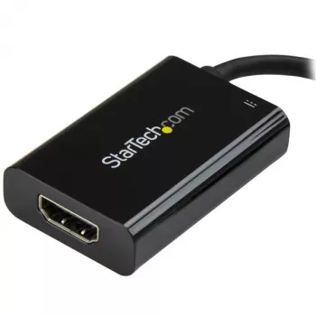 StarTech.com USB C uz HDMI 2.0 adapteris ar strāvas padevi - 4K 60Hz USB Type-C uz HDMI displeja video pārveidotājs - 60W PD caurlaides uzlādes ports - Thunderbolt 3 saderīgs - melns