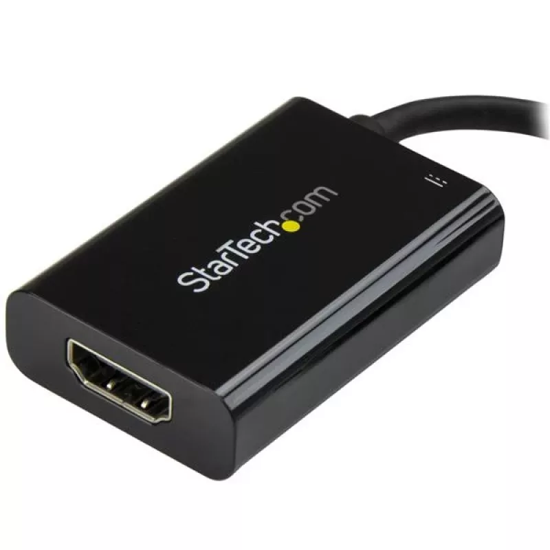 StarTech.com USB C uz HDMI 2.0 adapteris ar strāvas padevi - 4K 60Hz USB Type-C uz HDMI displeja video pārveidotājs - 60W PD caurlaides uzlādes ports - Thunderbolt 3 saderīgs - melns