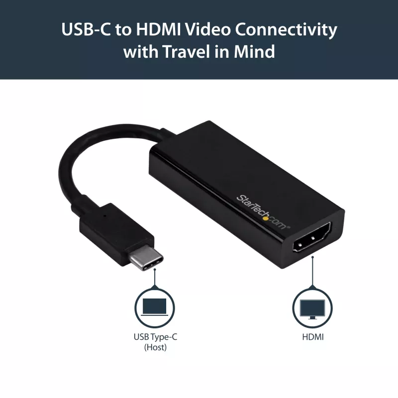 StarTech.com USB-C uz HDMI adapteris - 4K 60Hz, USB Type-C, HDMI izeja, 3840 x 2160 pikseļi