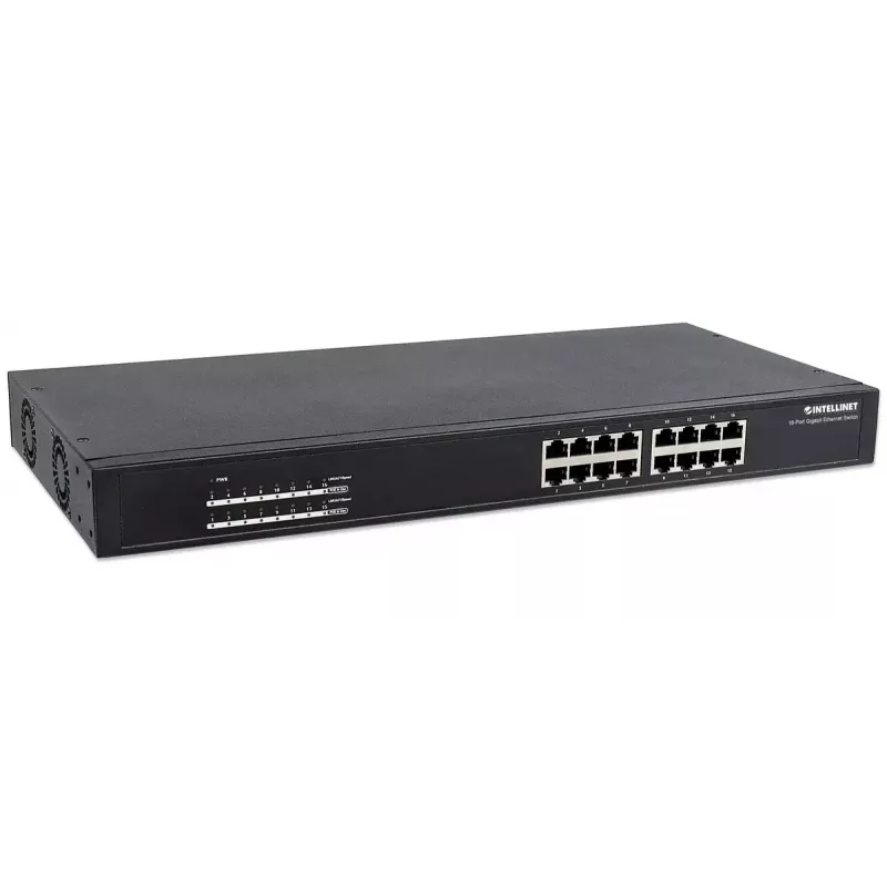 Nepārvaldāms slēdzis Intellinet 16 portu Gigabit Ethernet PoE+