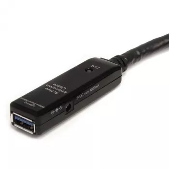 StarTech.com 5m USB 3.0 aktīvais pagarinātāja kabelis – vīr./siev., 5 m, USB A, USB A, USB 3.2 Gen 1 (3.1 Gen 1), melns