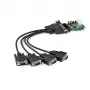 StarTech.com 4-portu PCI Express RS232 seriālais adaptera karte - PCIe RS232 seriālais resurskontrollera karte - PCIe uz seriālo DB9 - 16950 UART - Low Profile paplašināšanas karte - Windows/Linux - TAA
