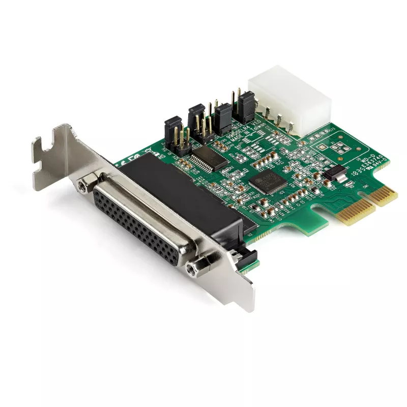 StarTech.com 4-portu PCI Express RS232 seriālais adaptera karte - PCIe RS232 seriālais resurskontrollera karte - PCIe uz seriālo DB9 - 16950 UART - Low Profile paplašināšanas karte - Windows/Linux - TAA