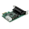 StarTech.com 4-portu PCI Express RS232 seriālais adaptera karte - PCIe RS232 seriālais resurskontrollera karte - PCIe uz seriālo DB9 - 16950 UART - Low Profile paplašināšanas karte - Windows/Linux - TAA