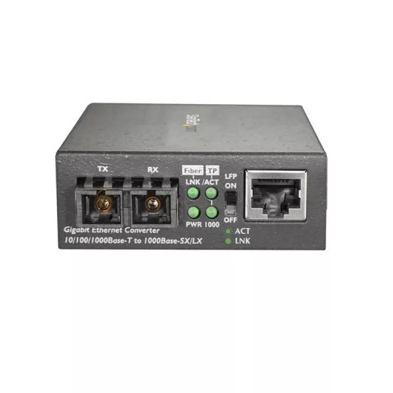 StarTech.com Multimode (MM) SC optiskās šķiedras pārveidotājs 10/100/1000 tīkliem — diapazons 550 m — Gigabit Ethernet — 850 nm — pilnais duplekss