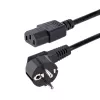 StarTech.com 1m (3 pēdu) datora strāvas vads, 18AWG, ES Schuko uz C13 strāvas vads, 250V 10A, melns maiņas maiņstrāvas vads, televizora/monitora strāvas kabelis, Schuko CEE 7/7 uz IEC 60320 C13 strāvas vads - datora barošanas bloka strāvas kabelis