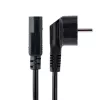StarTech.com 1m (3 pēdu) datora strāvas vads, 18AWG, ES Schuko uz C13 strāvas vads, 250V 10A, melns maiņas maiņstrāvas vads, televizora/monitora strāvas kabelis, Schuko CEE 7/7 uz IEC 60320 C13 strāvas vads - datora barošanas bloka strāvas kabelis