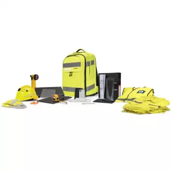 DICOTA Hi-Vis mugursoma dzeltena EN ISO 20471:2013 sertifikācija