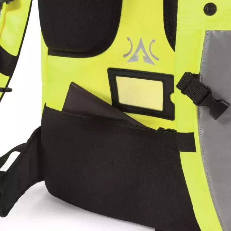 DICOTA Hi-Vis mugursoma dzeltena EN ISO 20471:2013 sertifikācija