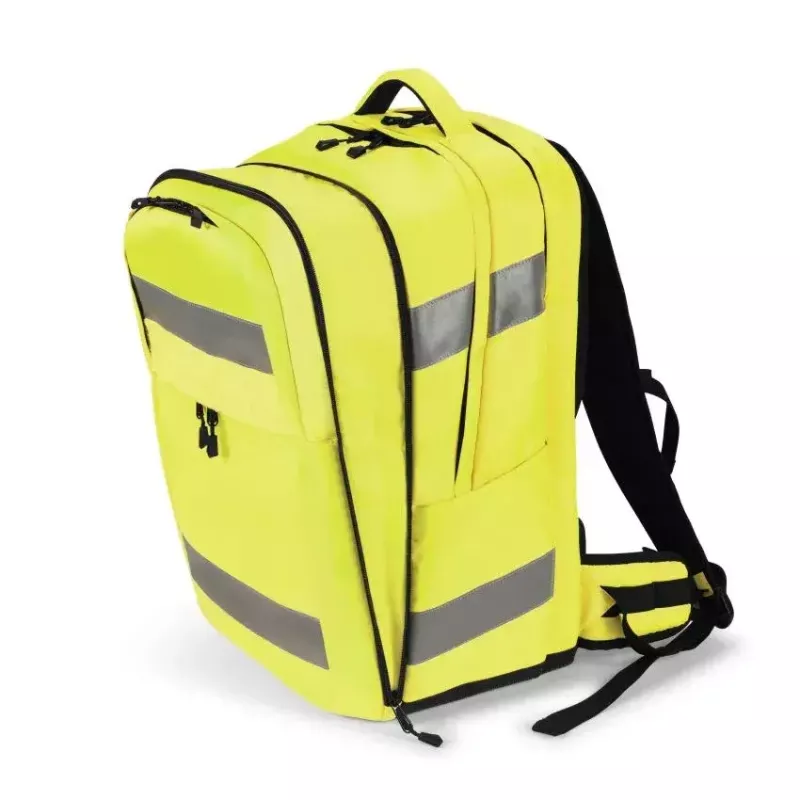 DICOTA Hi-Vis mugursoma dzeltena EN ISO 20471:2013 sertifikācija