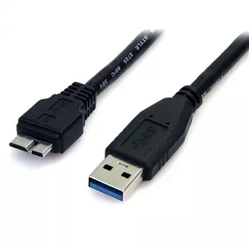 StarTech.com 0,5 m (1,5 pēdas) melns SuperSpeed USB 3.0 kabelis A uz Micro B – vīr./vīr.