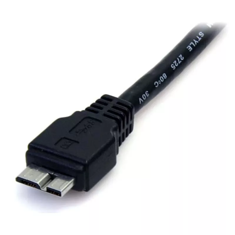 StarTech.com 0,5 m (1,5 pēdas) melns SuperSpeed USB 3.0 kabelis A uz Micro B – vīr./vīr.