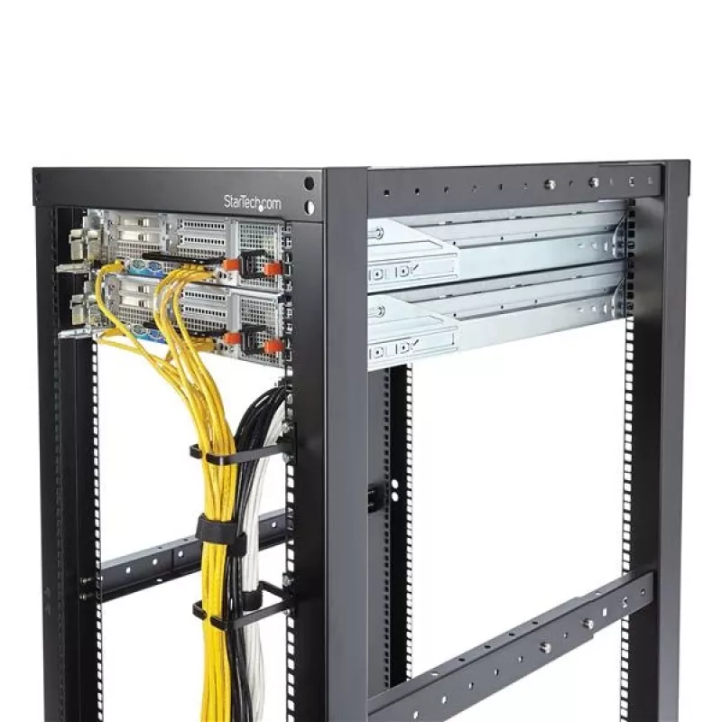 StarTech.com 1U vertikāla serveru statņu kabeļu pārvaldības D veida gredzena āķis - 2,2 x 3,9 collas (5,7 x 10 cm)