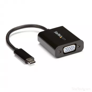 StarTech.com USB-C uz VGA adapteris - melns - 1080p - video pārveidotājs jūsu MacBook Pro - USB C uz VGA displeja pārveidotājs - uzlabotā versija CDP2VGAEC