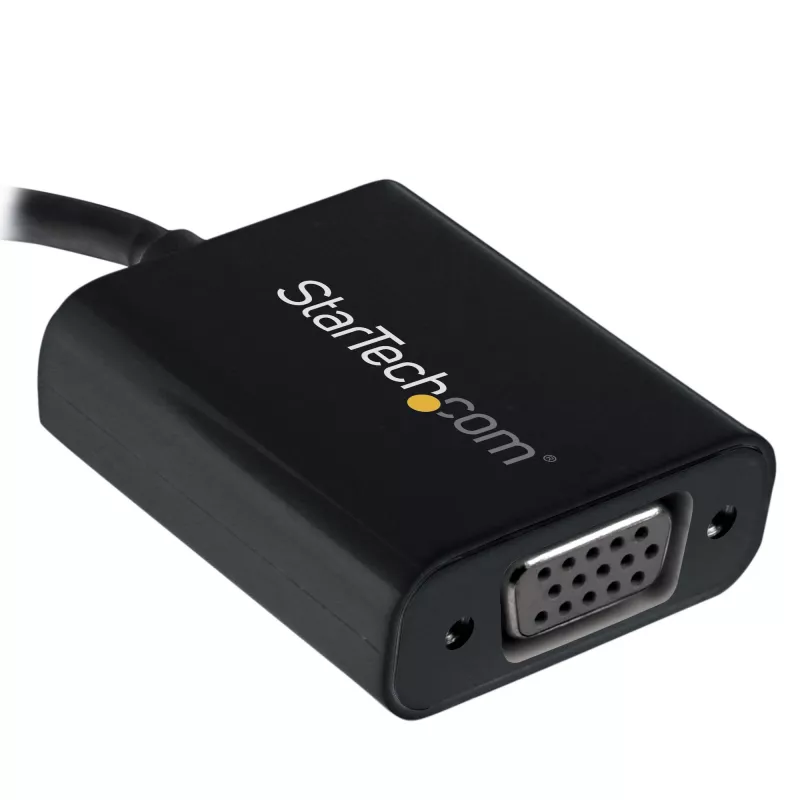 StarTech.com USB-C uz VGA adapteris - melns - 1080p - video pārveidotājs jūsu MacBook Pro - USB C uz VGA displeja pārveidotājs - uzlabotā versija CDP2VGAEC