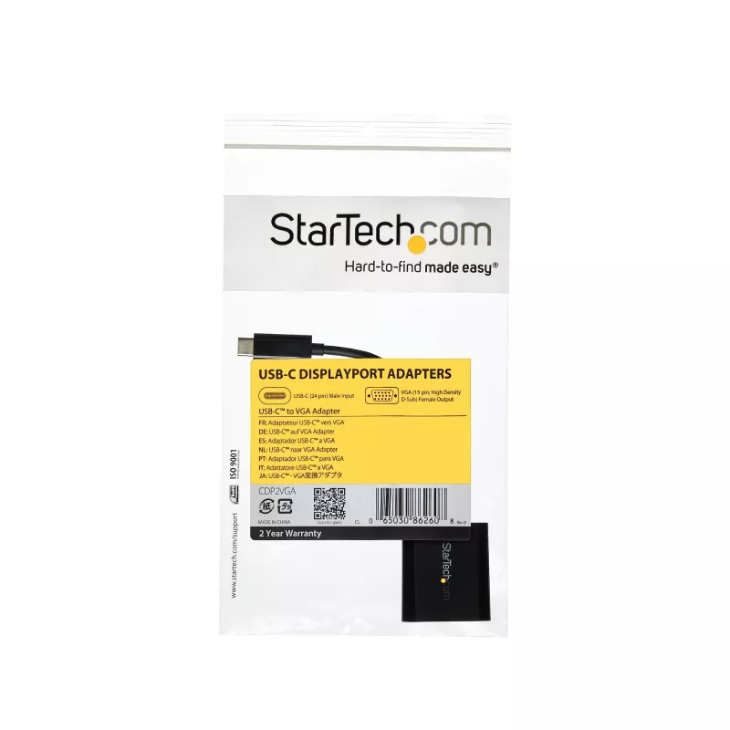 StarTech.com USB-C uz VGA adapteris - melns - 1080p - video pārveidotājs jūsu MacBook Pro - USB C uz VGA displeja pārveidotājs - uzlabotā versija CDP2VGAEC