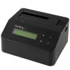 StarTech.com viena nodalījuma cieto disku dzēsējs, atsevišķs HDD/SSD sanitizators, USB 3.0 uz SATA II (3 Gbps), 9 dzēšanas režīmi, LCD displejs, drošas dzēšanas cieto disku sanitizācijas doks, DB-9 printera ports, TAA atbilstīgs