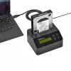 StarTech.com viena nodalījuma cieto disku dzēsējs, atsevišķs HDD/SSD sanitizators, USB 3.0 uz SATA II (3 Gbps), 9 dzēšanas režīmi, LCD displejs, drošas dzēšanas cieto disku sanitizācijas doks, DB-9 printera ports, TAA atbilstīgs
