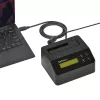 StarTech.com viena nodalījuma cieto disku dzēsējs, atsevišķs HDD/SSD sanitizators, USB 3.0 uz SATA II (3 Gbps), 9 dzēšanas režīmi, LCD displejs, drošas dzēšanas cieto disku sanitizācijas doks, DB-9 printera ports, TAA atbilstīgs