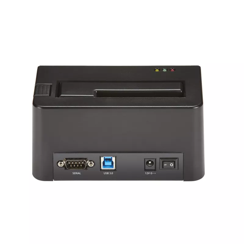 StarTech.com viena nodalījuma cieto disku dzēsējs, atsevišķs HDD/SSD sanitizators, USB 3.0 uz SATA II (3 Gbps), 9 dzēšanas režīmi, LCD displejs, drošas dzēšanas cieto disku sanitizācijas doks, DB-9 printera ports, TAA atbilstīgs