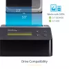 StarTech.com viena nodalījuma cieto disku dzēsējs, atsevišķs HDD/SSD sanitizators, USB 3.0 uz SATA II (3 Gbps), 9 dzēšanas režīmi, LCD displejs, drošas dzēšanas cieto disku sanitizācijas doks, DB-9 printera ports, TAA atbilstīgs