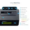 StarTech.com viena nodalījuma cieto disku dzēsējs, atsevišķs HDD/SSD sanitizators, USB 3.0 uz SATA II (3 Gbps), 9 dzēšanas režīmi, LCD displejs, drošas dzēšanas cieto disku sanitizācijas doks, DB-9 printera ports, TAA atbilstīgs