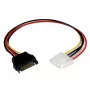 StarTech.com 12in SATA uz LP4 strāvas kabeļa adapteris — F/M, SATA 15 kontaktu, Molex (4 kontaktu), 0,3048 m, Vīrišķais, Sievišķais, Taisns