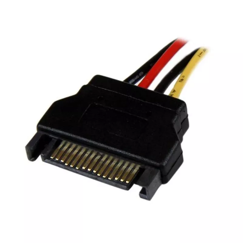 StarTech.com 12in SATA uz LP4 strāvas kabeļa adapteris — F/M, SATA 15 kontaktu, Molex (4 kontaktu), 0,3048 m, Vīrišķais, Sievišķais, Taisns