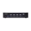 StarTech.com 4 portu DisplayPort KVM slēdzis, 8K 60Hz / 4K 144Hz, viens displejs, DP 1.4, 2x USB 3.0 pieslēgvietas, 4x USB 2.0 HID pieslēgvietas, pārslēgšana ar pogu un karstajiem taustiņiem, TAA atbilstīgs – neatkarīgs no OS, metāla korpuss