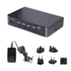 StarTech.com 4 portu DisplayPort KVM slēdzis, 8K 60Hz / 4K 144Hz, viens displejs, DP 1.4, 2x USB 3.0 pieslēgvietas, 4x USB 2.0 HID pieslēgvietas, pārslēgšana ar pogu un karstajiem taustiņiem, TAA atbilstīgs – neatkarīgs no OS, metāla korpuss