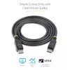 StarTech.com 50cm (1 pēdas) DisplayPort 1.2 kabelis - 4K x 2K Ultra HD VESA sertificēts DisplayPort kabelis - Īss DP uz DP kabelis monitoram - Plāns DP video/displeja vads - Fiksējošie DP savienotāji