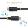 StarTech.com 50cm (1 pēdas) DisplayPort 1.2 kabelis - 4K x 2K Ultra HD VESA sertificēts DisplayPort kabelis - Īss DP uz DP kabelis monitoram - Plāns DP video/displeja vads - Fiksējošie DP savienotāji